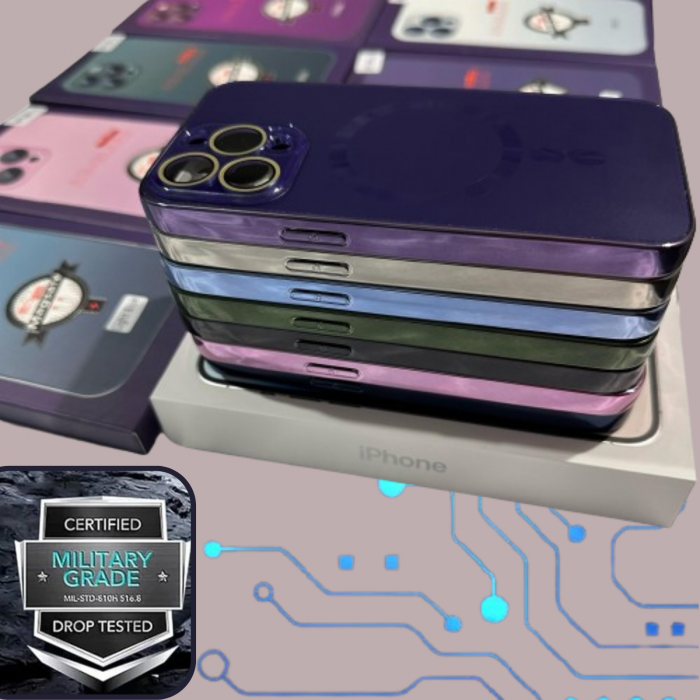 Husa iPhone 17 Pro, MagSafe AG Glass Shockproof - Protectie Camera , Deep Purple Mat [5]