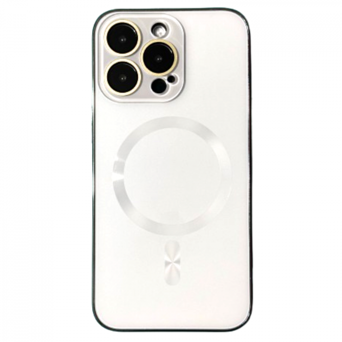 Husa iPhone 16, MagSafe AG Glass Shockproof - Protectie Camera, White Silver Mat [4]