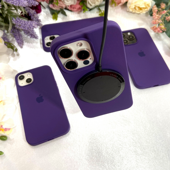 Husa MagSafe de Silicon pentru Iphone 13 Pro Max, Mov [5]
