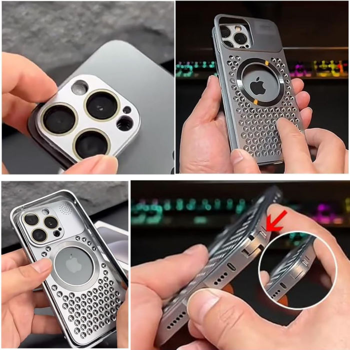 Husa pentru iPhone 17, Dur Aluminiu cu MagSafe, Disipare caldura si Protectie Premium, Silver [9]