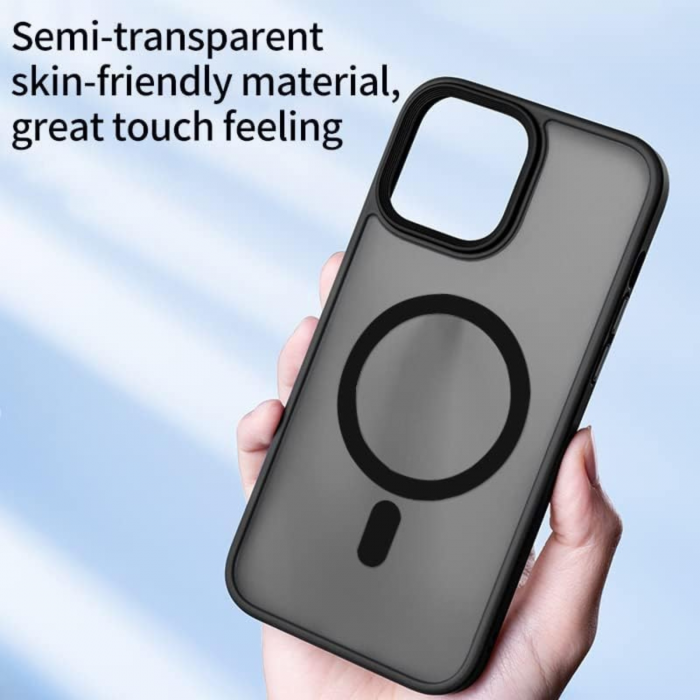 Husa pentru iPhone 11, MagSafe, Drop Resistant Shockproof, Matte Skin Black [3]