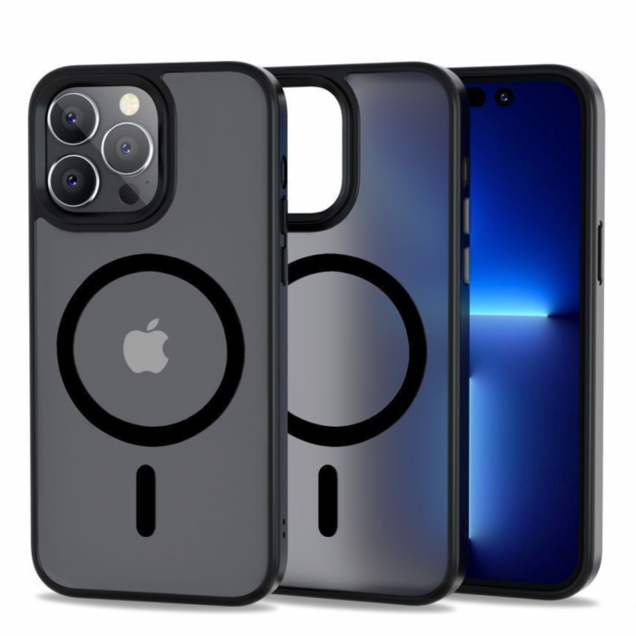 Husa pentru iPhone 11 Pro, MagSafe, Drop Resistant Shockproof, Matte Skin Black [14]