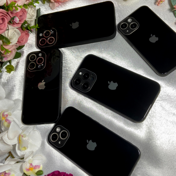 Husa pentru Iphone 14 Plus Sticla si Silicon, Neagra [5]