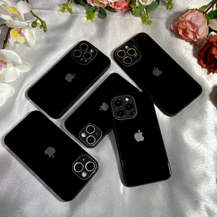 Husa pentru Iphone 14 Plus Sticla si Silicon, Neagra [3]