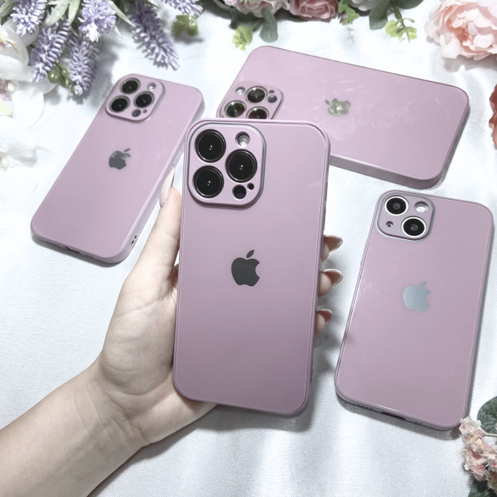 Husa Pentru Iphone 15, Sticla si Silicon, Pale-Purple [1]