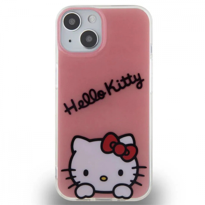 Husa pentru iPhone 13 Hello Kitty IML Head Logo Case, Pink [1]