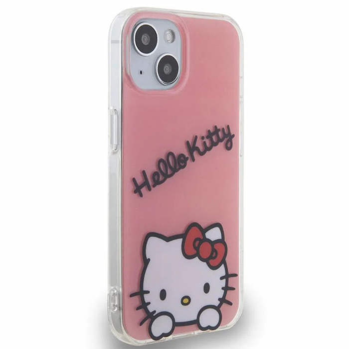 Husa pentru iPhone 13 Hello Kitty IML Head Logo Case, Pink [3]