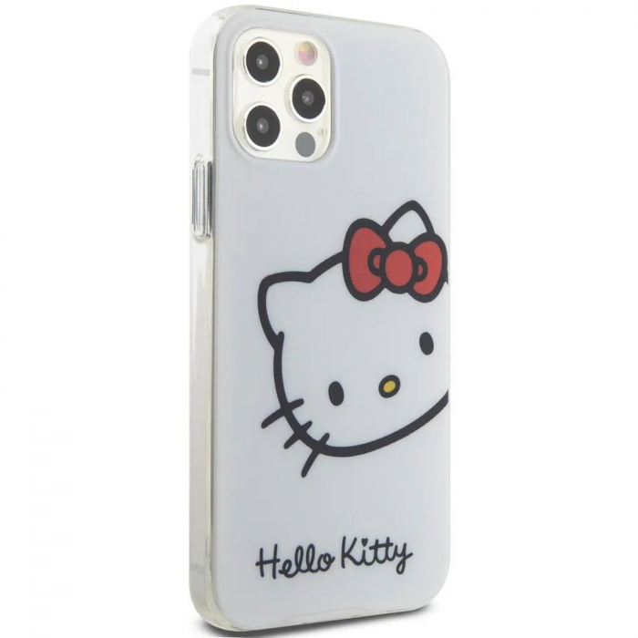 Husa pentru iPhone 13 Pro Hello Kitty IML Head Logo Case, White [3]