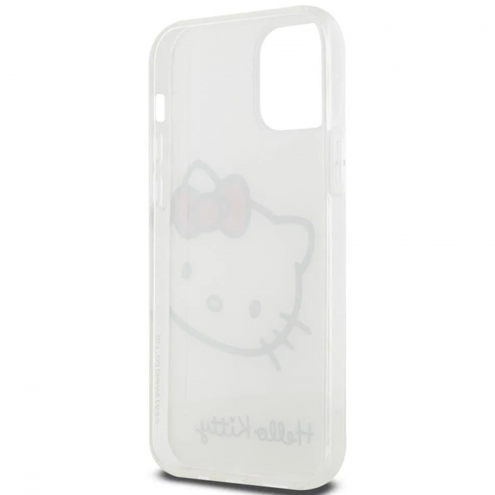 Husa pentru iPhone 15 Pro Max Hello Kitty IML Head Logo Case, White [5]