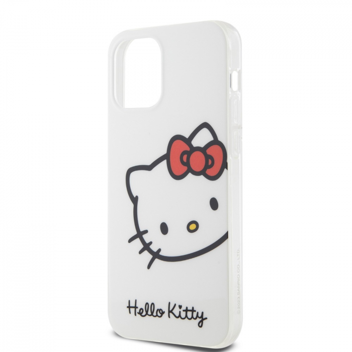 Husa pentru iPhone 15 Pro Hello Kitty IML Head Logo Case, White [4]