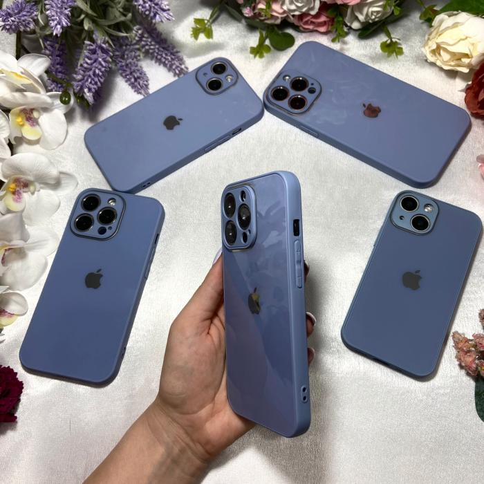Husa Pentru iPhone 12 Pro Max Sticla si Silicon, Blue [5]
