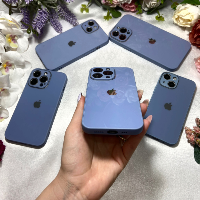 Husa Pentru iPhone 12 Pro Max Sticla si Silicon, Blue [6]