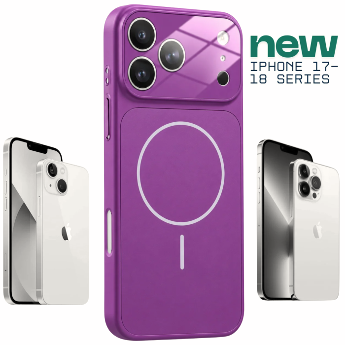 Husa pentru iPhone 13 Pro, AG Glass Mata MagSafe Slim Full Camera Protect - Convert to 17-18 Series, Fuchsia [2]