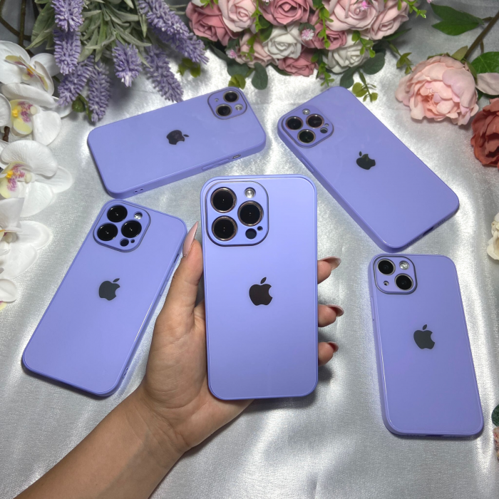 Husa Pentru Iphone 13 Pro Sticla si Silicon, Lavanda [1]