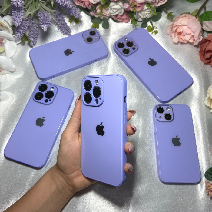 Husa Pentru Iphone 13 Pro Sticla si Silicon, Lavanda [2]