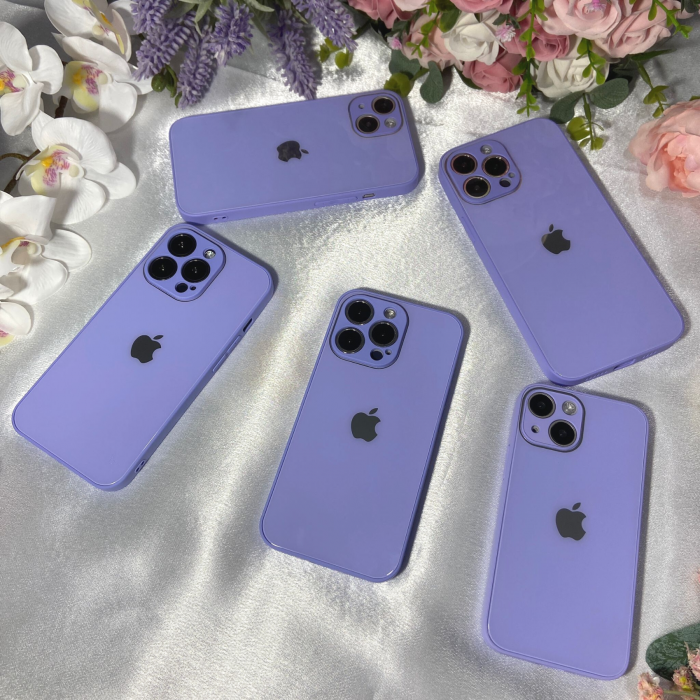 Husa Pentru Iphone 13 Pro Sticla si Silicon, Lavanda [4]