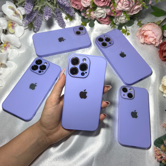 Husa Pentru Iphone 13 Pro Sticla si Silicon, Lavanda [3]