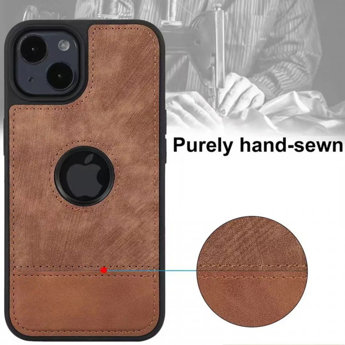 Husa pentru iPhone 15 din Piele, New Business, Brown Mat [4]