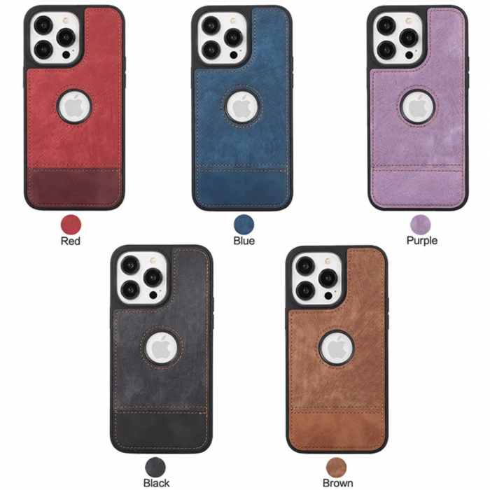Husa pentru iPhone 15 din Piele, New Business, Brown Mat [10]