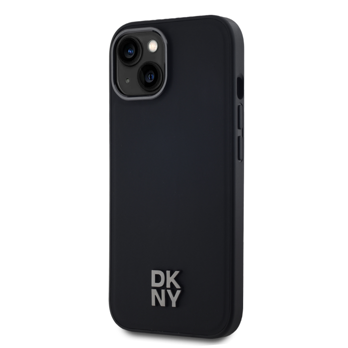 Husa pentru iPhone 15, DKNY PU Leather Stack Logo Magsafe, Black [3]