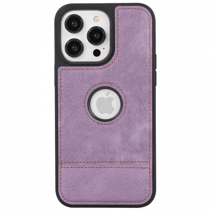 Husa pentru iPhone 15 Plus din Piele, New Business, Purple Mat [1]
