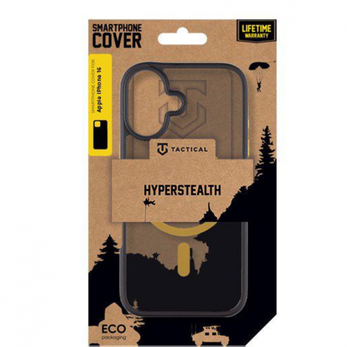 Husa pentru iPhone 16 Tactical MagForce Hyperstealth 2.0, Black/Yellow [4]