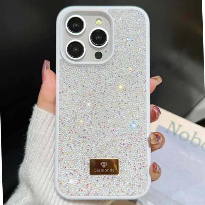 Husa pentru iPhone 17 Pro Max, Shiny Luxury Diamond, White [2]