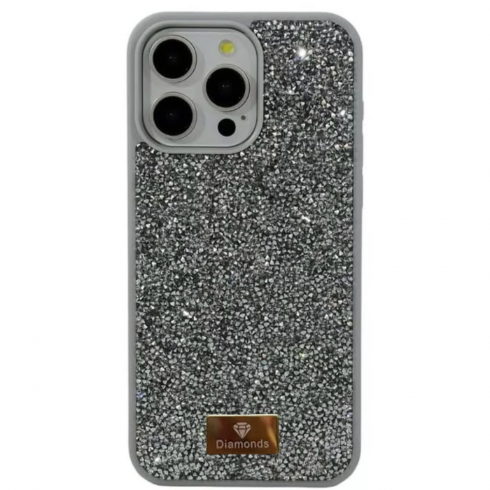 Husa pentru iPhone 15 Pro Shiny Luxury Diamond, Gray [1]