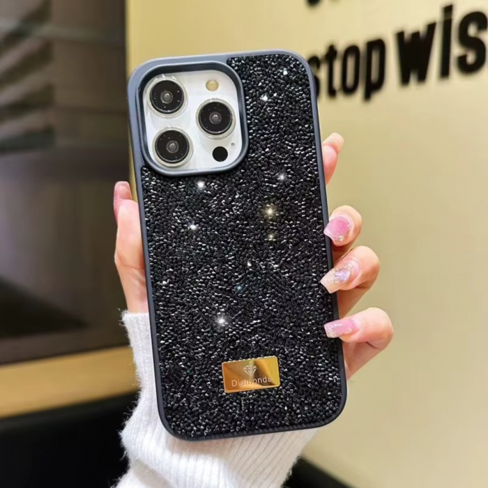 Husa pentru iPhone 16 Pro Max, Shiny Luxury Diamond, Black [6]