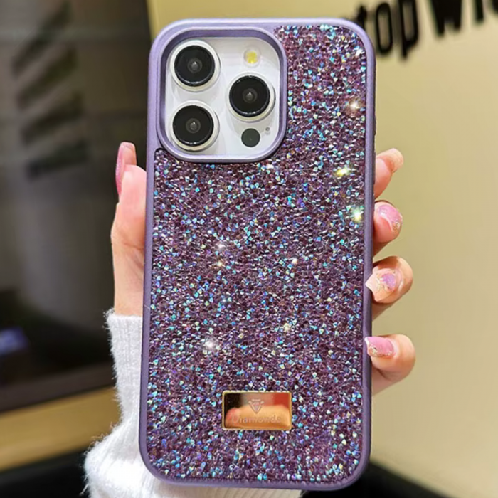 Husa pentru iPhone 16, Shiny Luxury Diamond, Deep Purple [2]