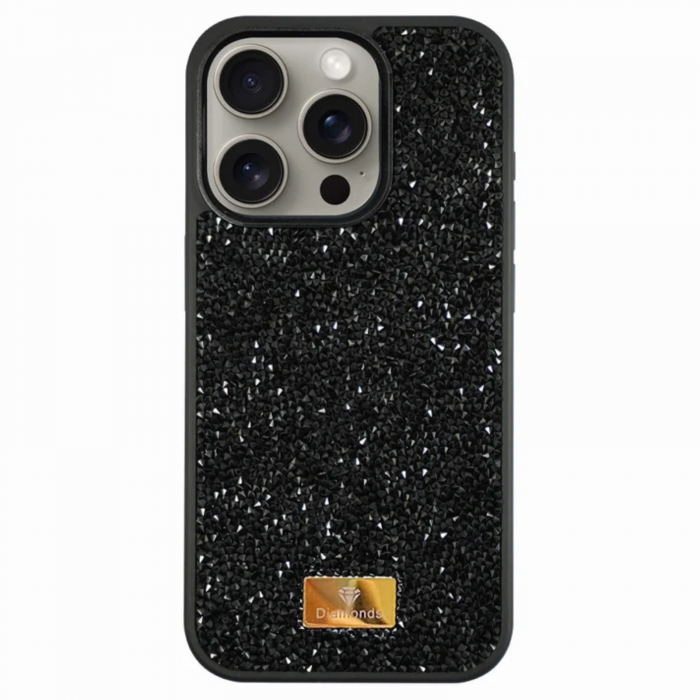 Husa pentru iPhone 16 Pro Max, Shiny Luxury Diamond, Black [1]