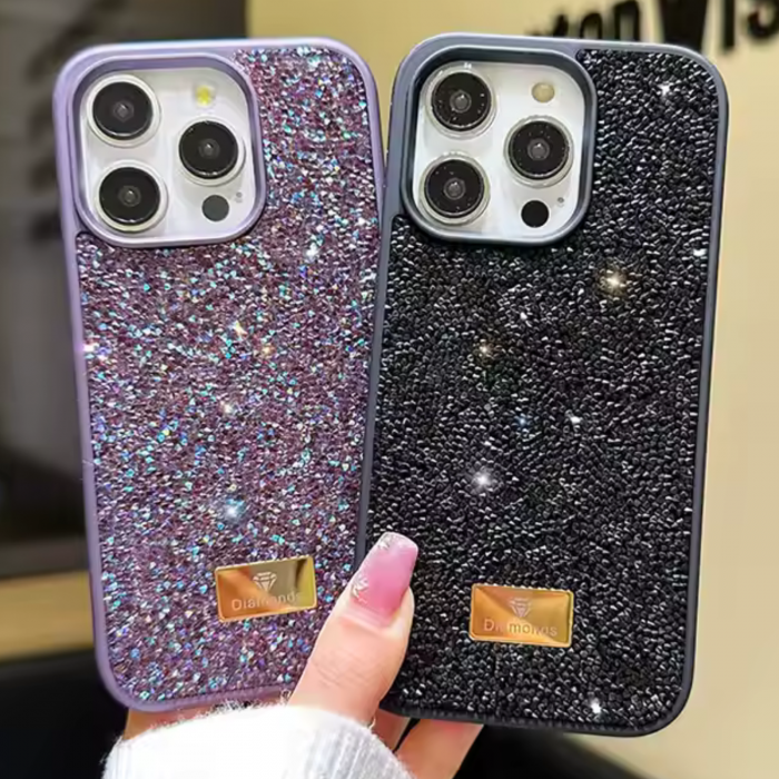 Husa pentru iPhone 16 Pro Max, Shiny Luxury Diamond, Black [4]
