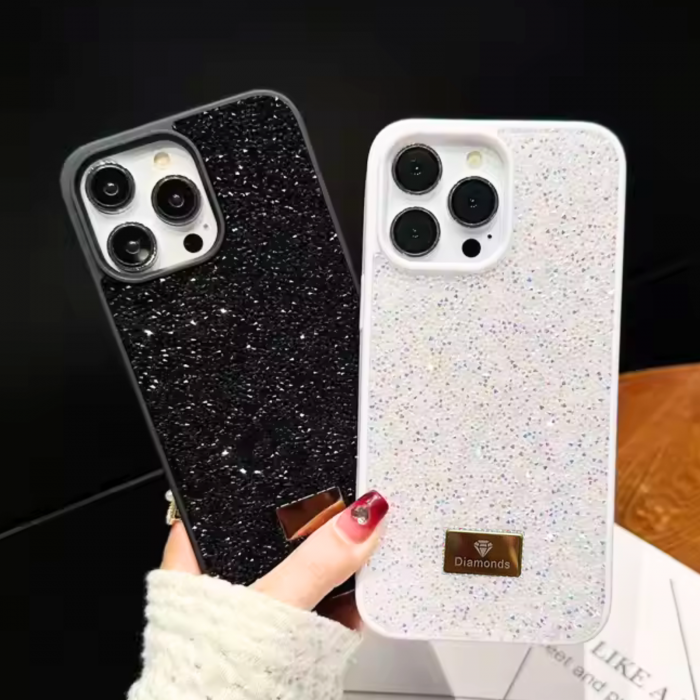 Husa pentru iPhone 16 Pro Max, Shiny Luxury Diamond, Black [5]