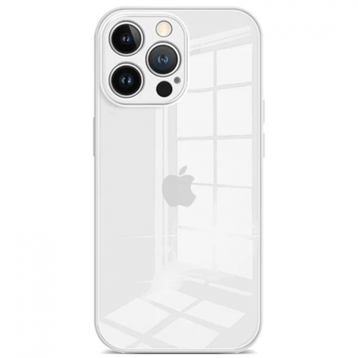 Husa Pentru Iphone 16, Sticla si Silicon, Alba [1]