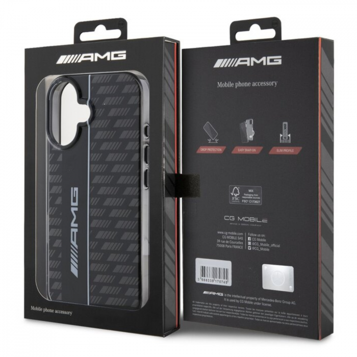 Husa pentru iPhone 16 AMG Carbon Pattern, Black [6]