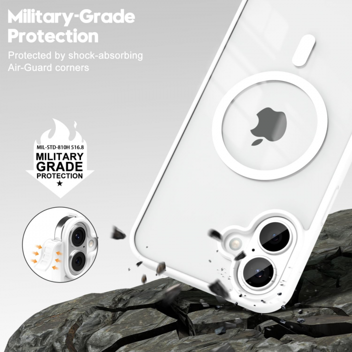 Husa iPhone 17, Crystal Clear MagSafe, White [3]