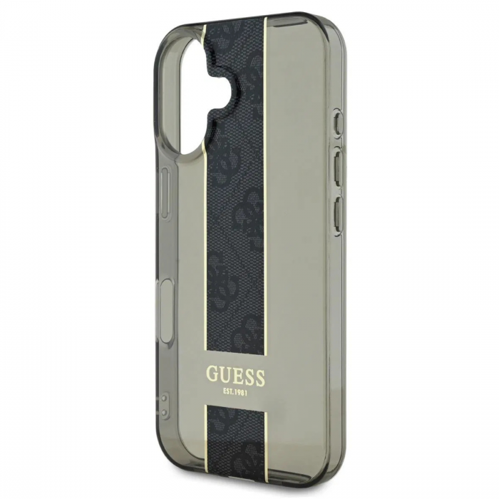 Husa pentru iPhone 16 Guess IML Middle 4G Stripe, Black [4]