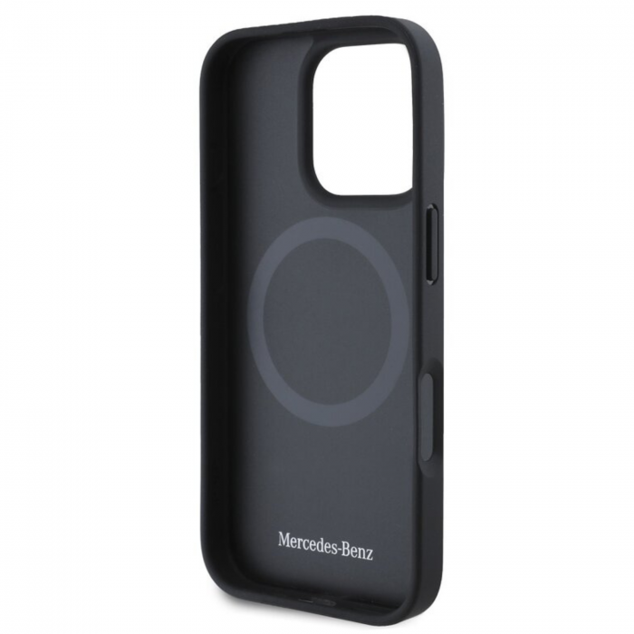 Husa pentru iPhone 16 Pro Max, Mercedes Smooth Leather MagSafe, Black [5]