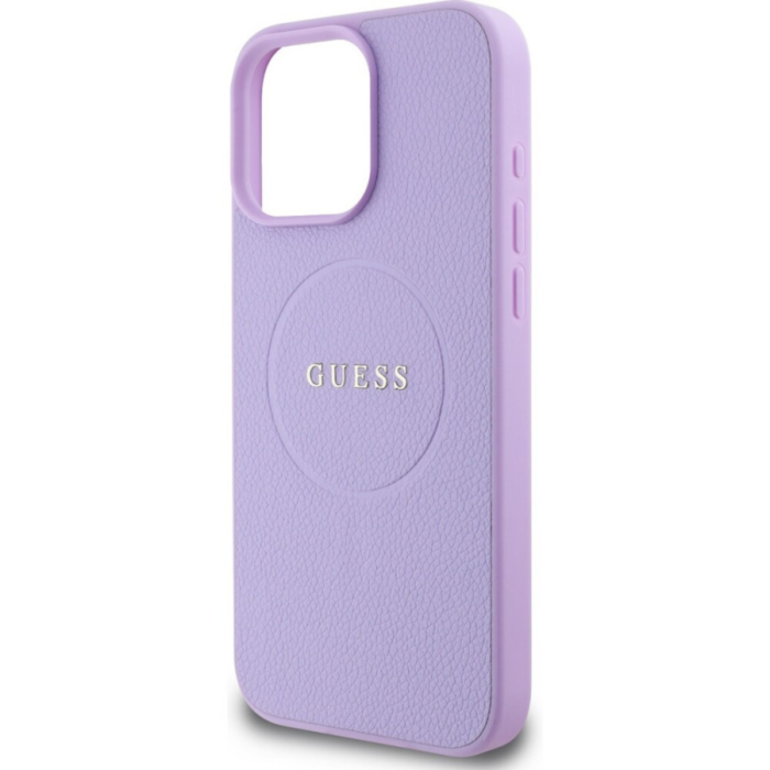 Husa pentru iPhone 16 Pro Max, Guess PU Grained Classic Logo MagSafe, Purple [4]
