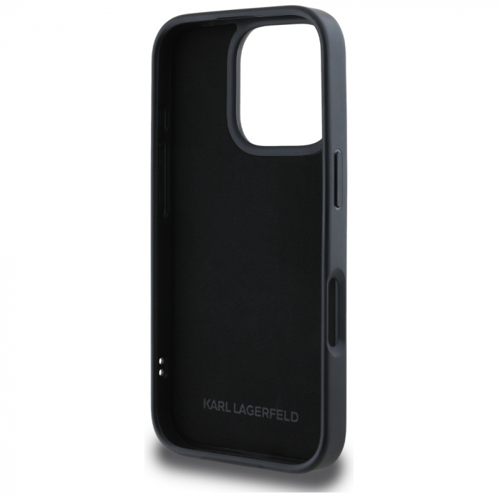 Husa pentru iPhone 16 Pro Max Karl Lagerfeld 3D - (KLHCP16XRBCKCHLK) - Rubber Karl and Choupette, Black [6]