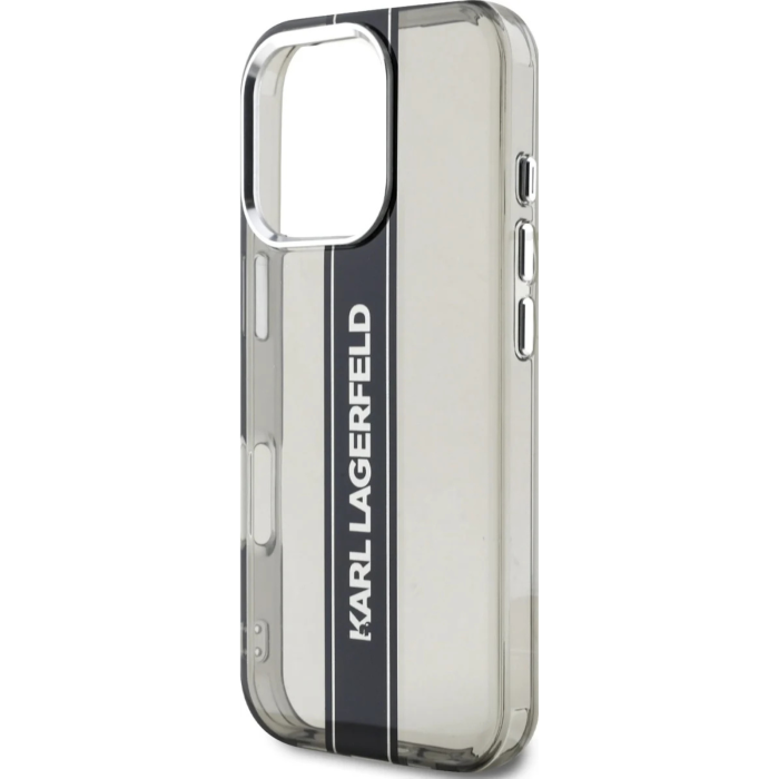 Husa pentru iPhone 16 Pro Max, Karl Lagerfeld IML Stripe Logo, Black [5]