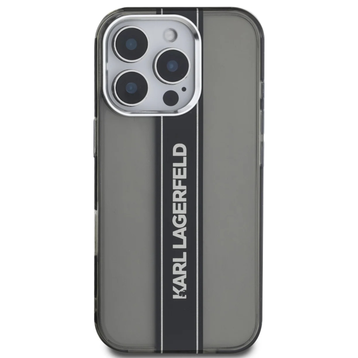 Husa pentru iPhone 16 Pro Max, Karl Lagerfeld IML Stripe Logo, Black [3]