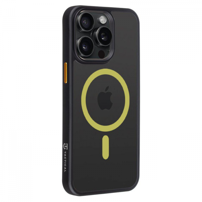 Husa pentru iPhone 15 Pro Max Tactical MagForce Hyperstealth 2.0, Black/Yellow [2]