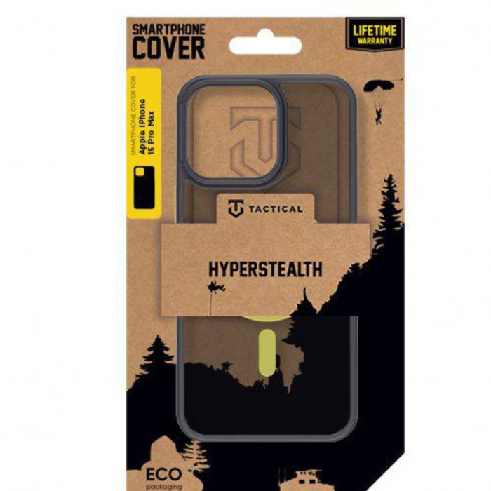 Husa pentru iPhone 15 Pro Max Tactical MagForce Hyperstealth 2.0, Black/Yellow [3]
