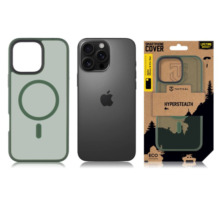 Husa pentru iPhone 16 Pro Max, Tactical MagForce Hyperstealth, Forest Green [9]