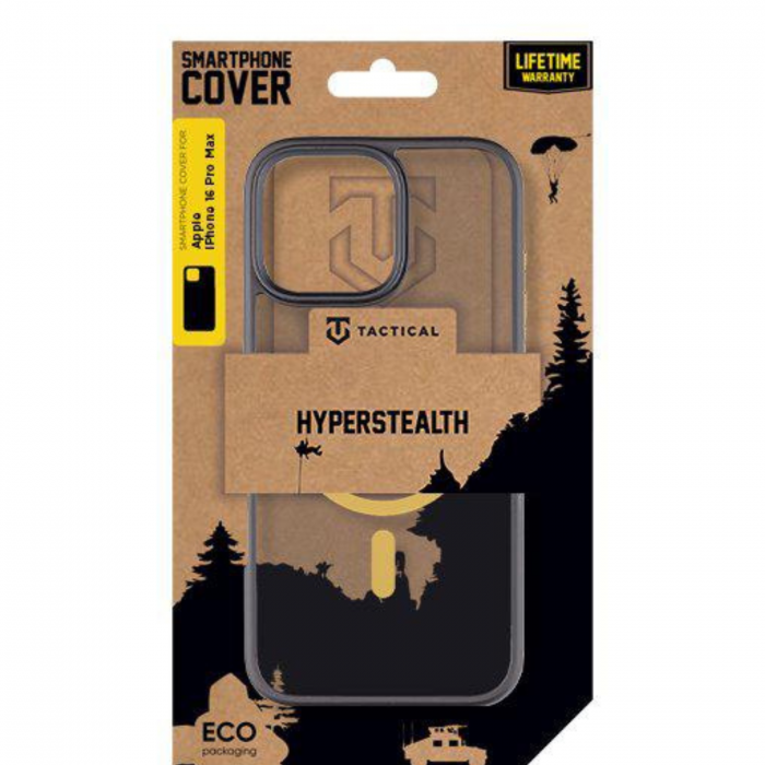 Husa pentru iPhone 16 Pro Max Tactical MagForce Hyperstealth 2.0, Black/Yellow [4]