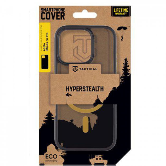 Husa pentru iPhone 16 Pro Tactical MagForce Hyperstealth 2.0, Black/Yellow [3]