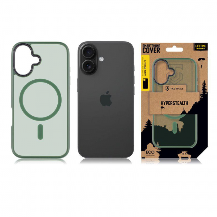 Husa pentru iPhone 16 Tactical MagForce Hyperstealth, Forest Green [7]