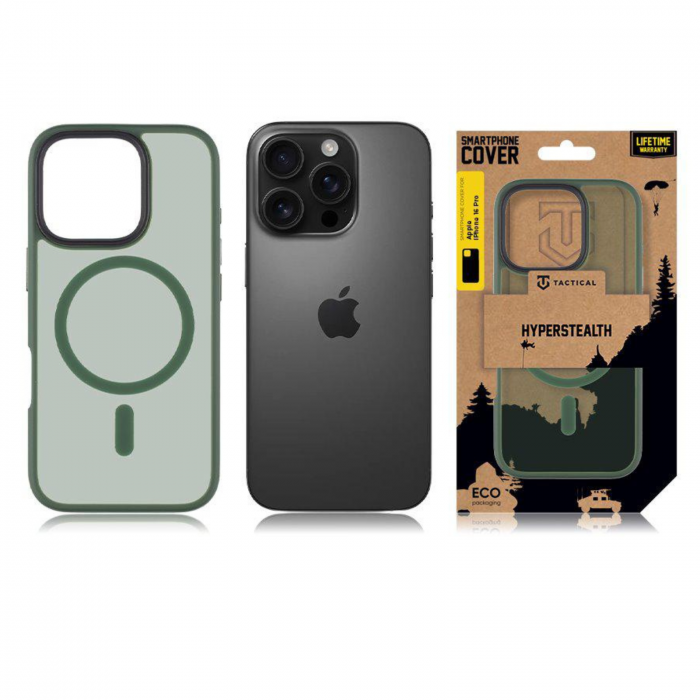 Husa pentru iPhone 16 Pro Tactical MagForce Hyperstealth, Forest Green [7]