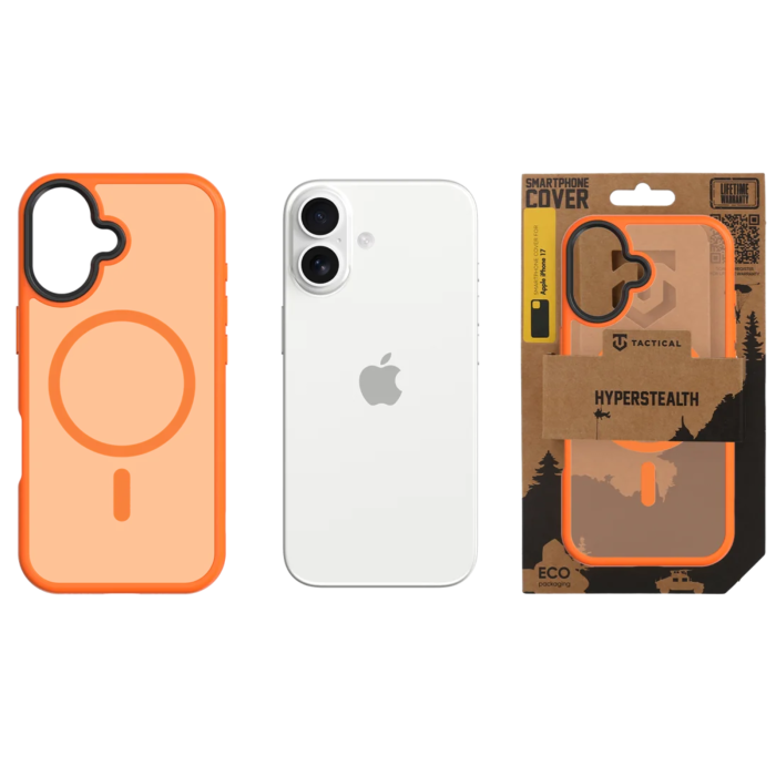 Husa pentru iPhone 17 Tactical MagForce Hyperstealth, Orange [3]